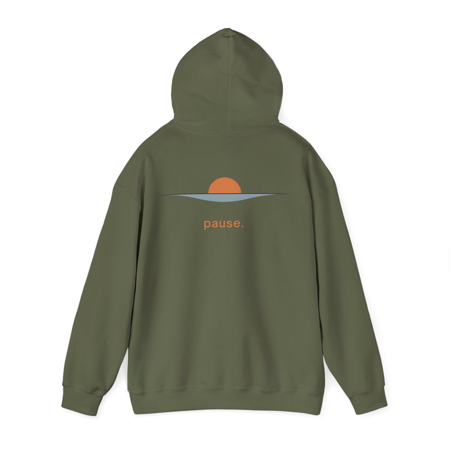 Military Green | Pause Hoodie, back view 2