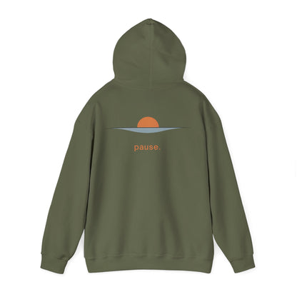 Military Green | Pause Hoodie, back view 2