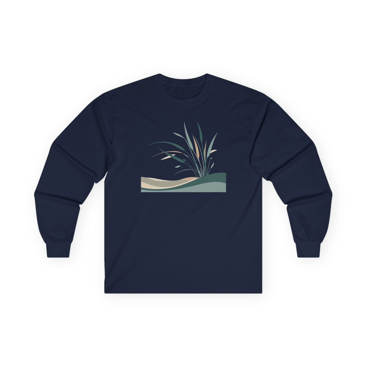 Navy | Whispers in the Breeze Long Sleeve Tee, front view