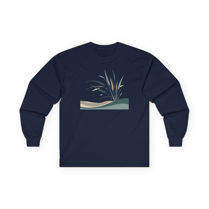 Navy | Whispers in the Breeze Long Sleeve Tee, front view
