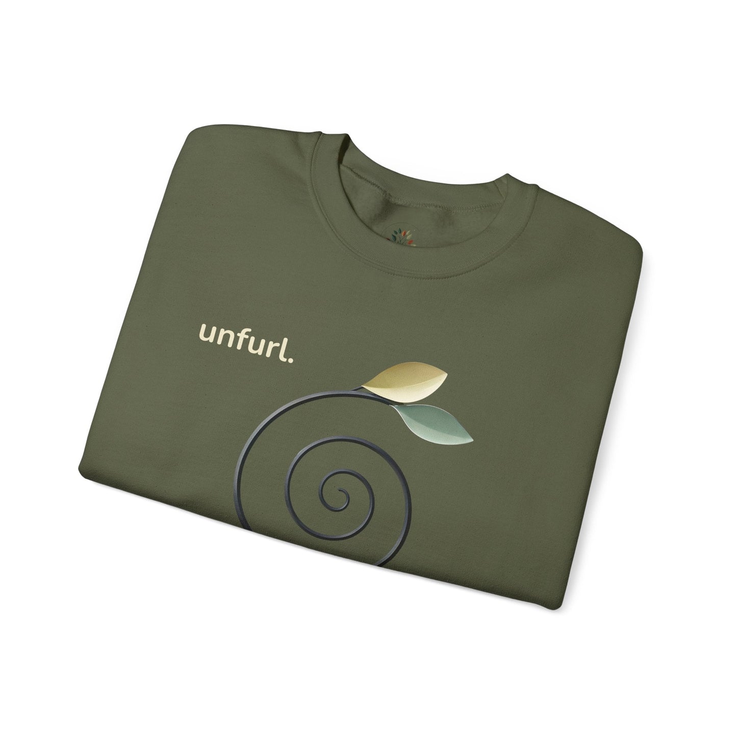 Military Green | Unfurl Sweatshirt, folded view