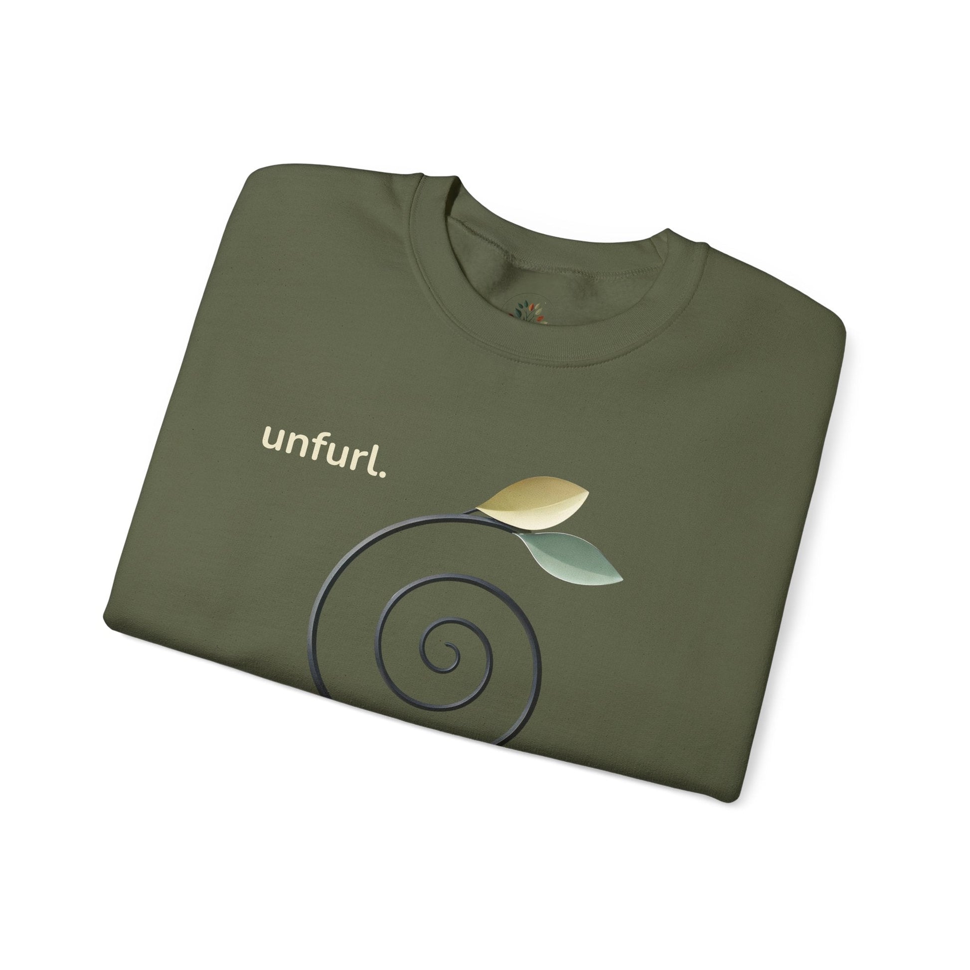 Military Green | Unfurl Sweatshirt, folded view