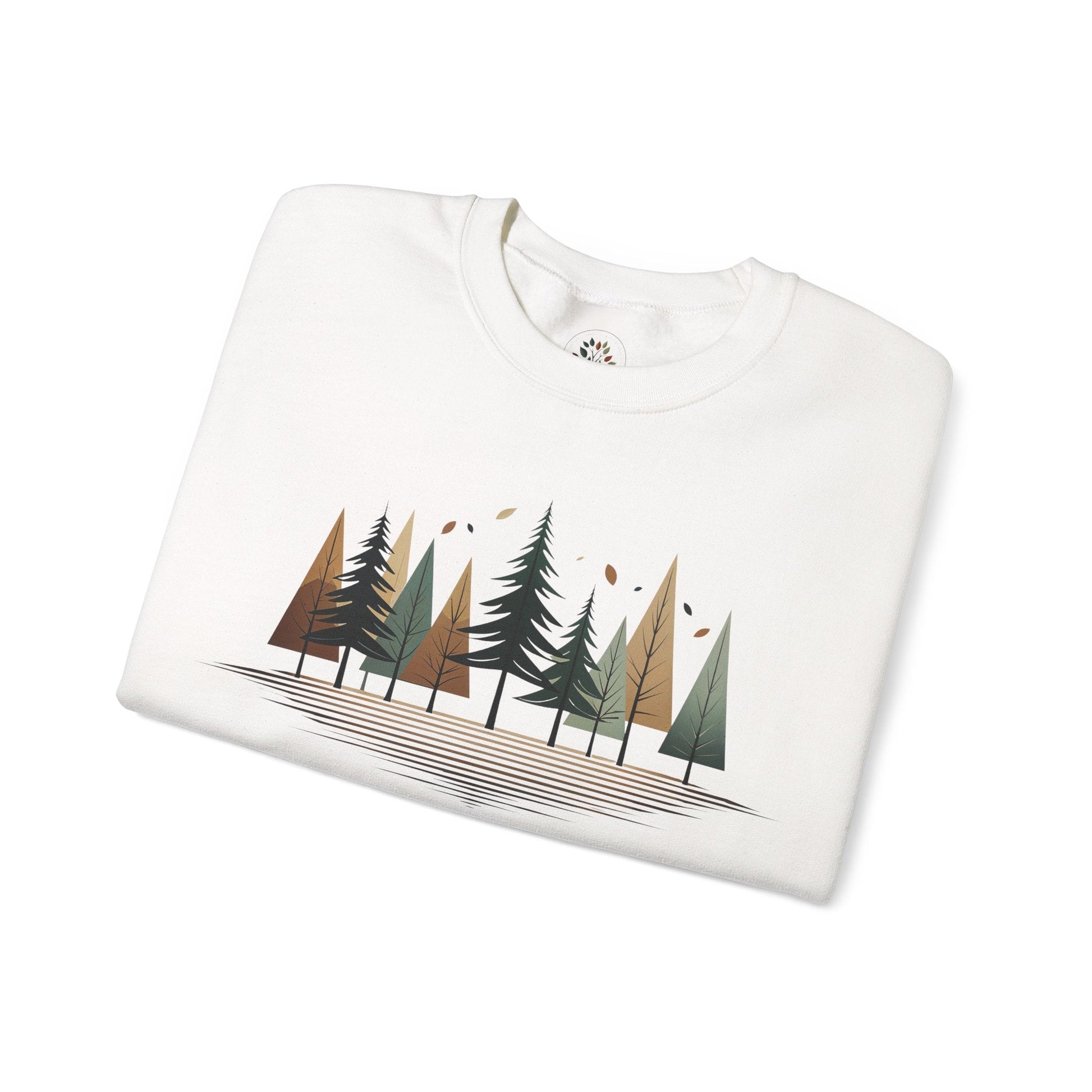 White | Forest Rhythm Sweatshirt, folded view
