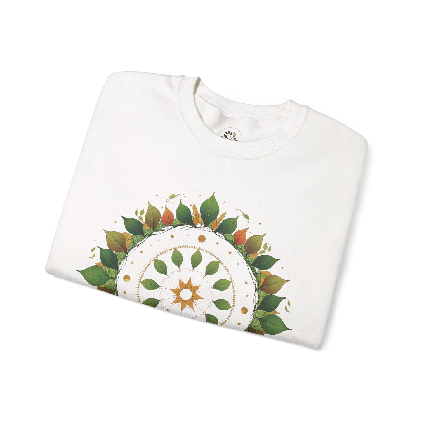 White | Celestial Growth Sweatshirt, folded view
