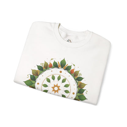 White | Celestial Growth Sweatshirt, folded view