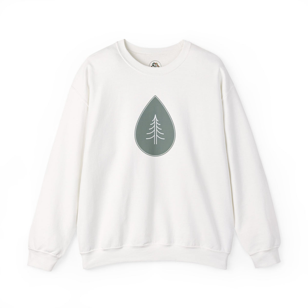 White | Calm Drop Sweatshirt, front view