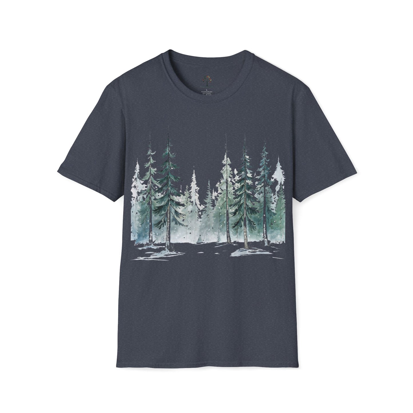 Heather Navy | Snowfall Forest, front view