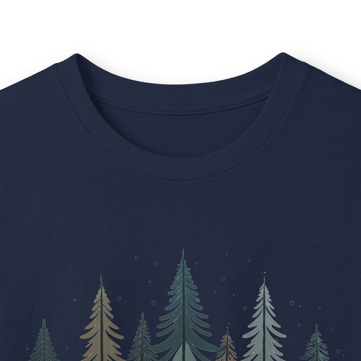 Navy | Silent Pines Long Sleeve Tee, folded view
