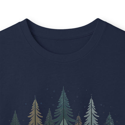 Navy | Silent Pines Long Sleeve Tee, folded view