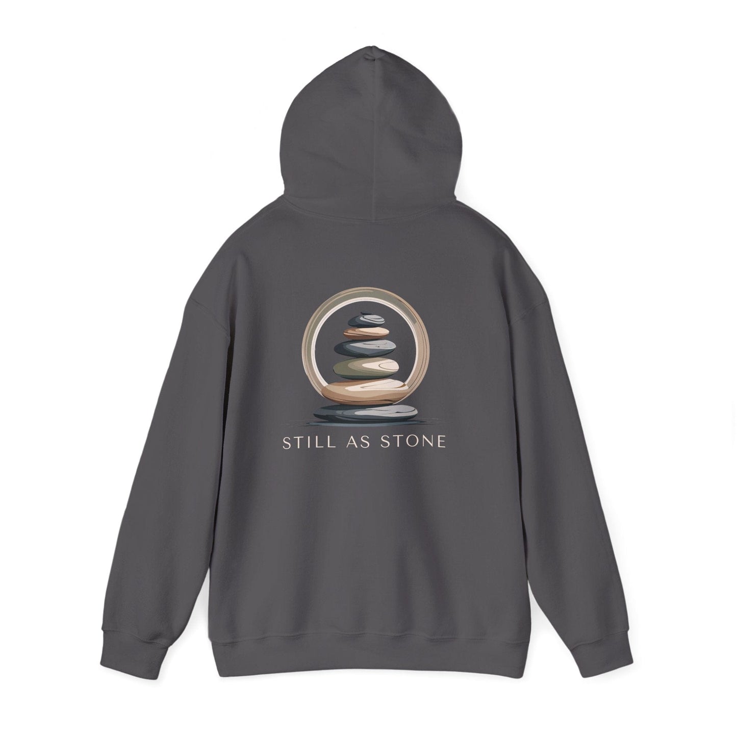 Charcoal | Still as Stone Hoodie, back view 2