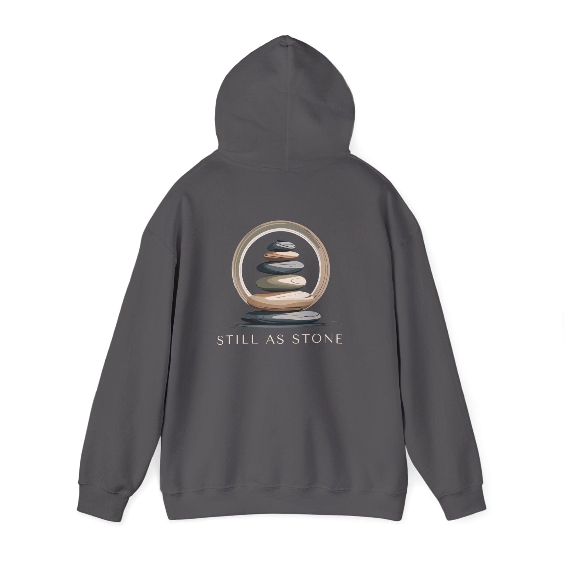 Charcoal | Still as Stone Hoodie, back view 2