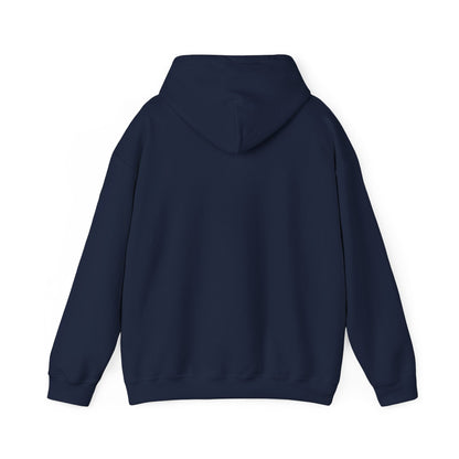 Navy | Small front logo Hoodie, back design view