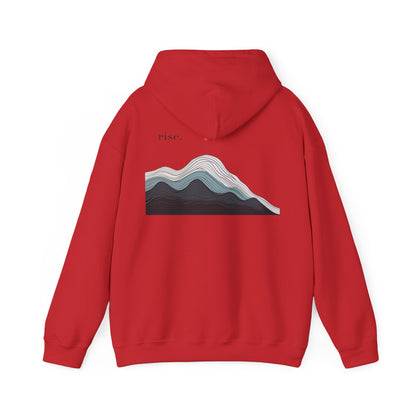 Red | Rise Hoodie, back design view