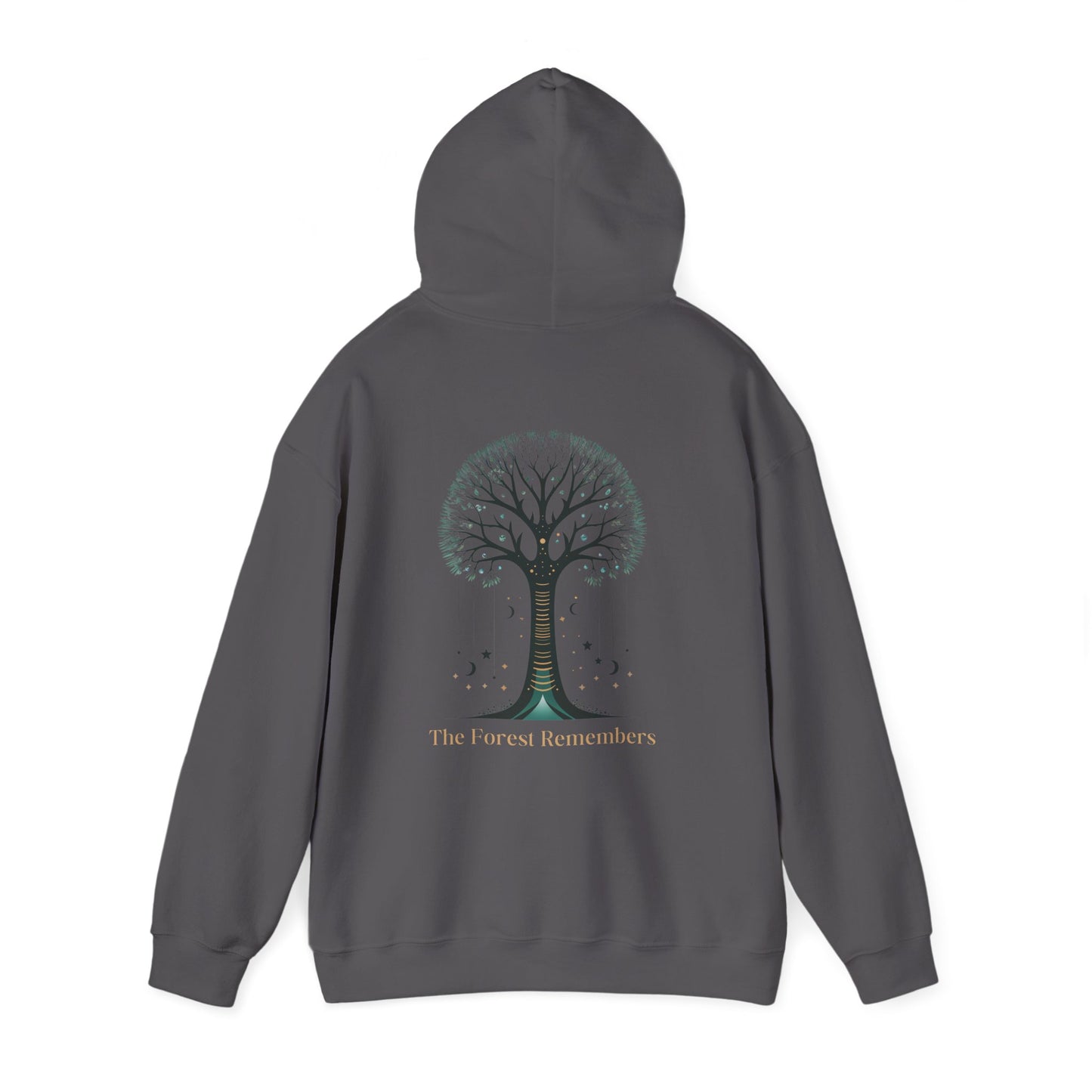 Charcoal | The Forest Remembers Hoodie, back view 2