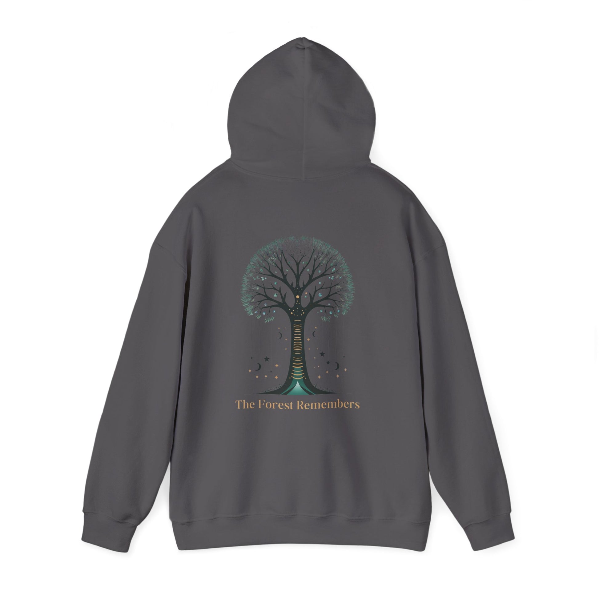 Charcoal | The Forest Remembers Hoodie, back view 2