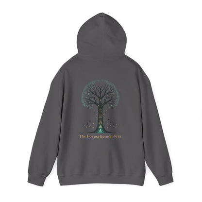Charcoal | The Forest Remembers Hoodie, back view 2
