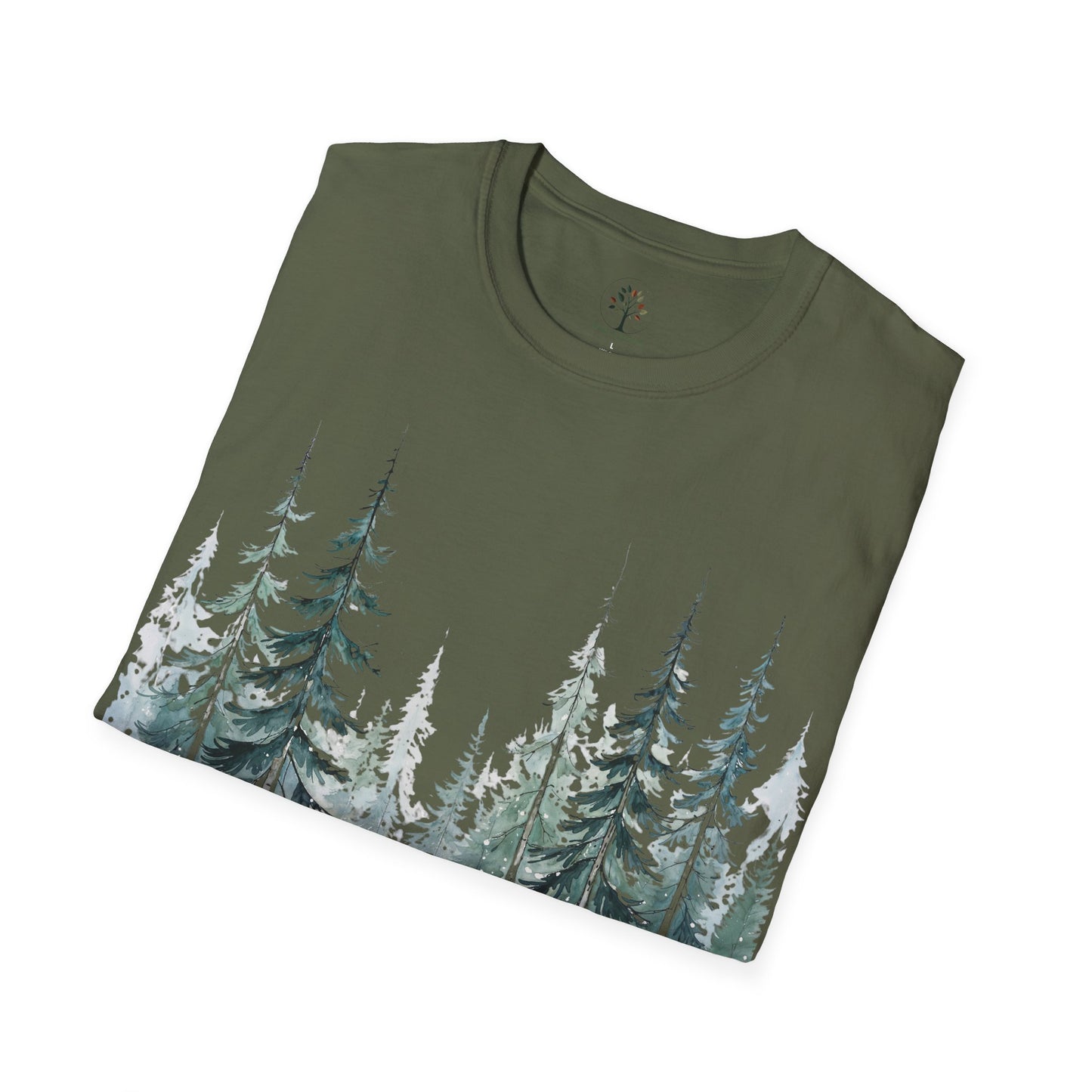 Military Green | Snowfall Forest, folded view