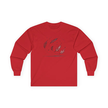 Red | Autumn Drift Long Sleeve Tee, front view