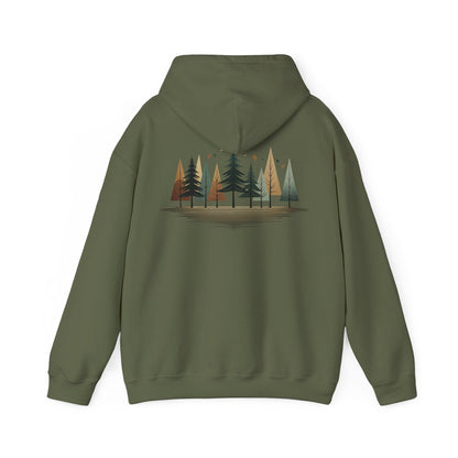 Military Green | Forest Rhythm Hoodie, back design view