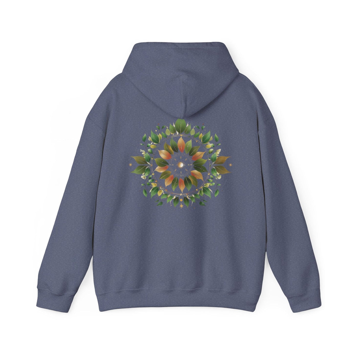 Heather Navy | Eclipse Garden Hoodie, back design view