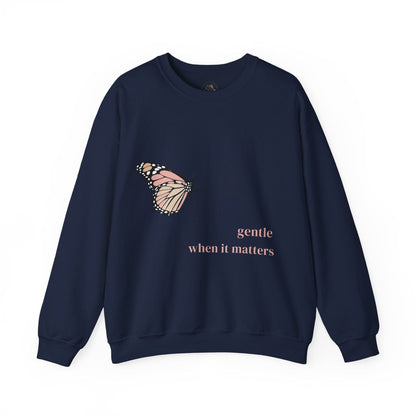 Navy | Gentle When It Matters Sweatshirt, front view