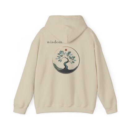 Sand | Wisdom Hoodie, back design view