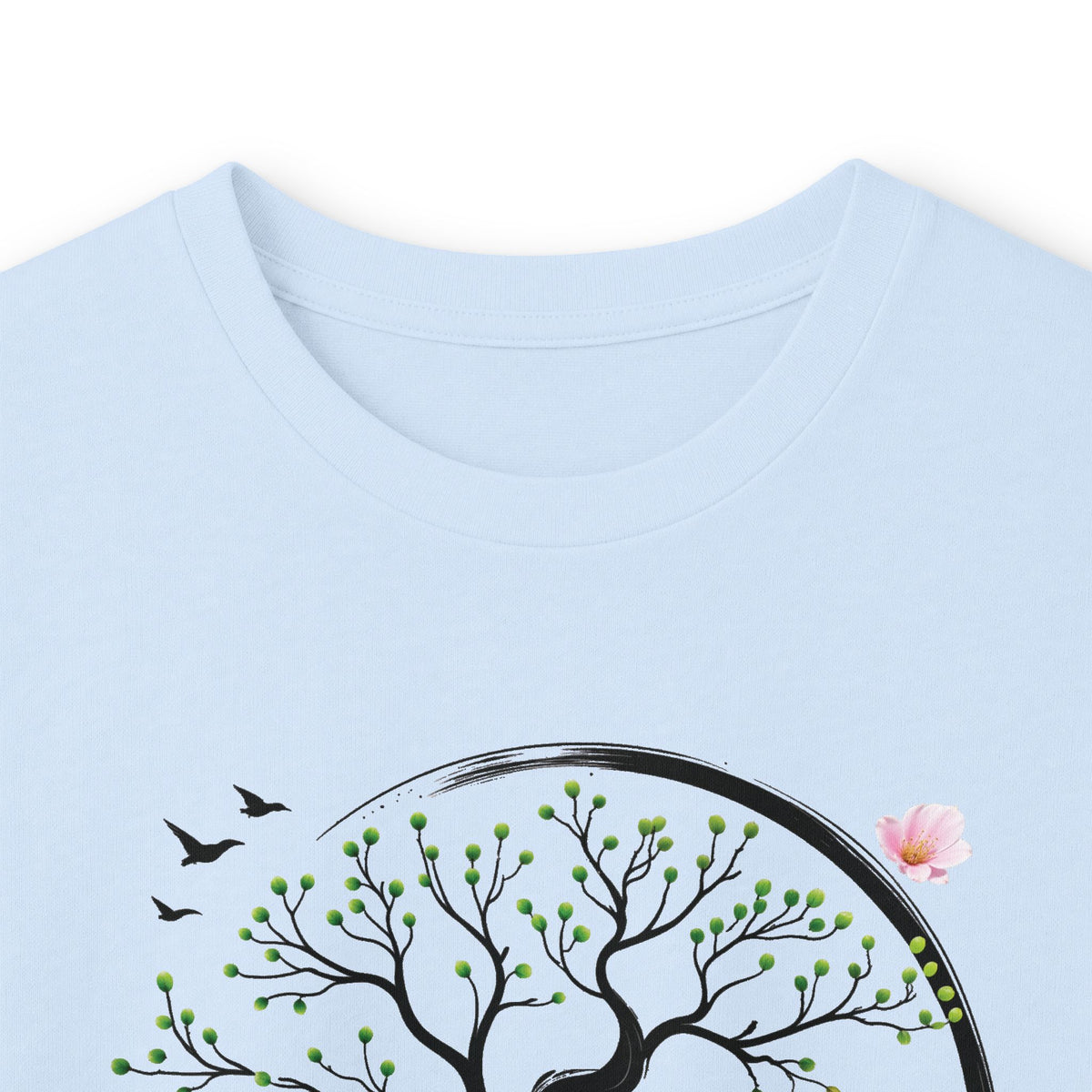 Light Blue | Unfolding Grace Long Sleeve Tee, folded view