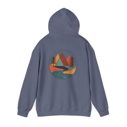 Heather Navy | Retro Horizon Hoodie, back view 2