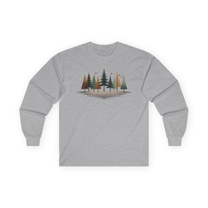 Sport Grey | Forest Rhythm Long Sleeve Tee, front view