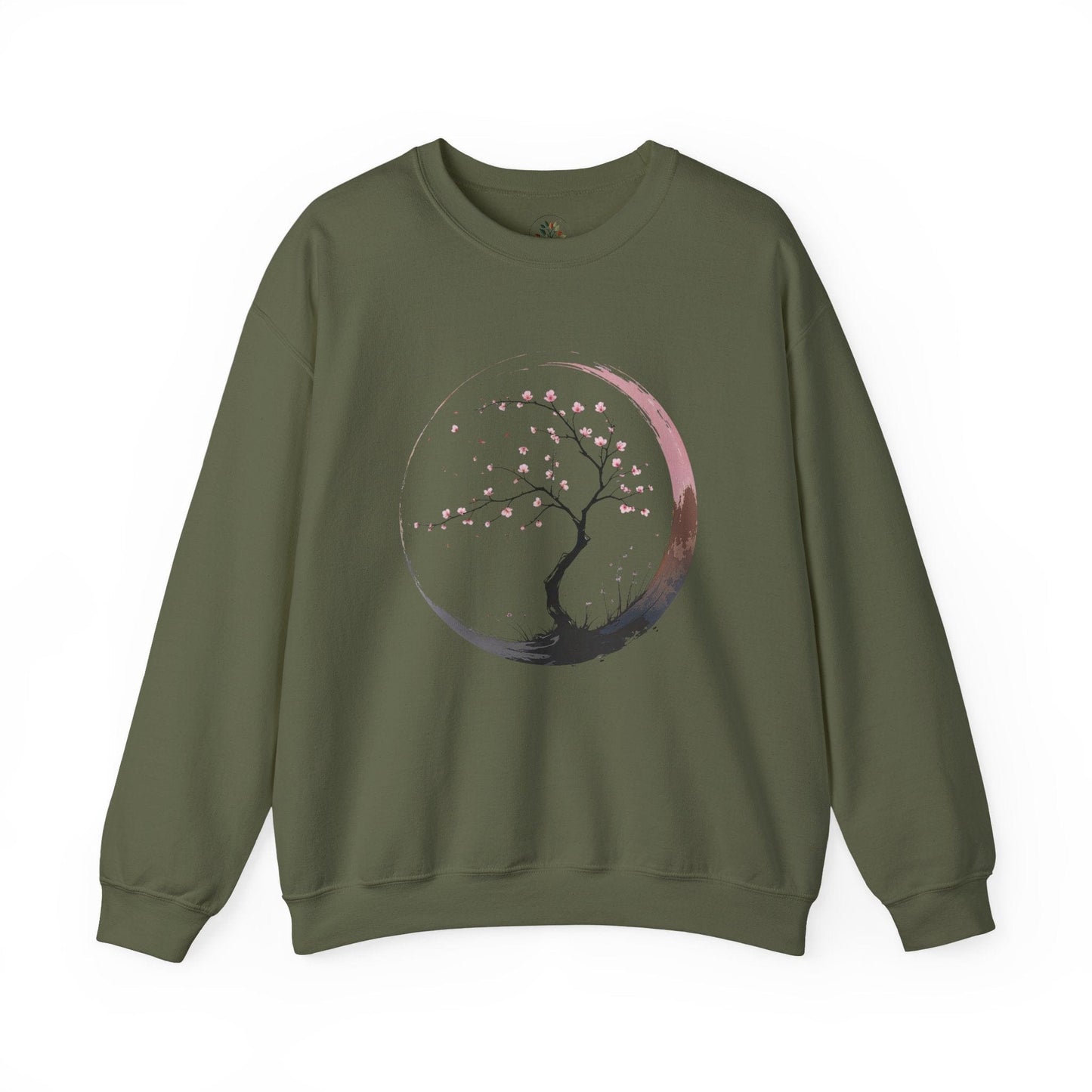 Military Green | Sakura Silence Sweatshirt, front view