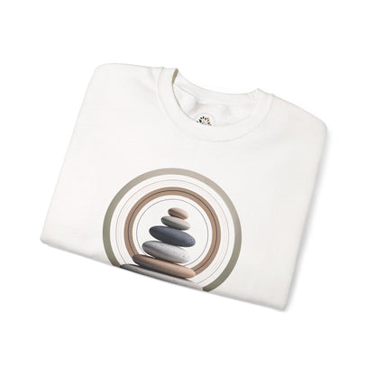 White | Echoes of Calm Sweatshirt, folded view