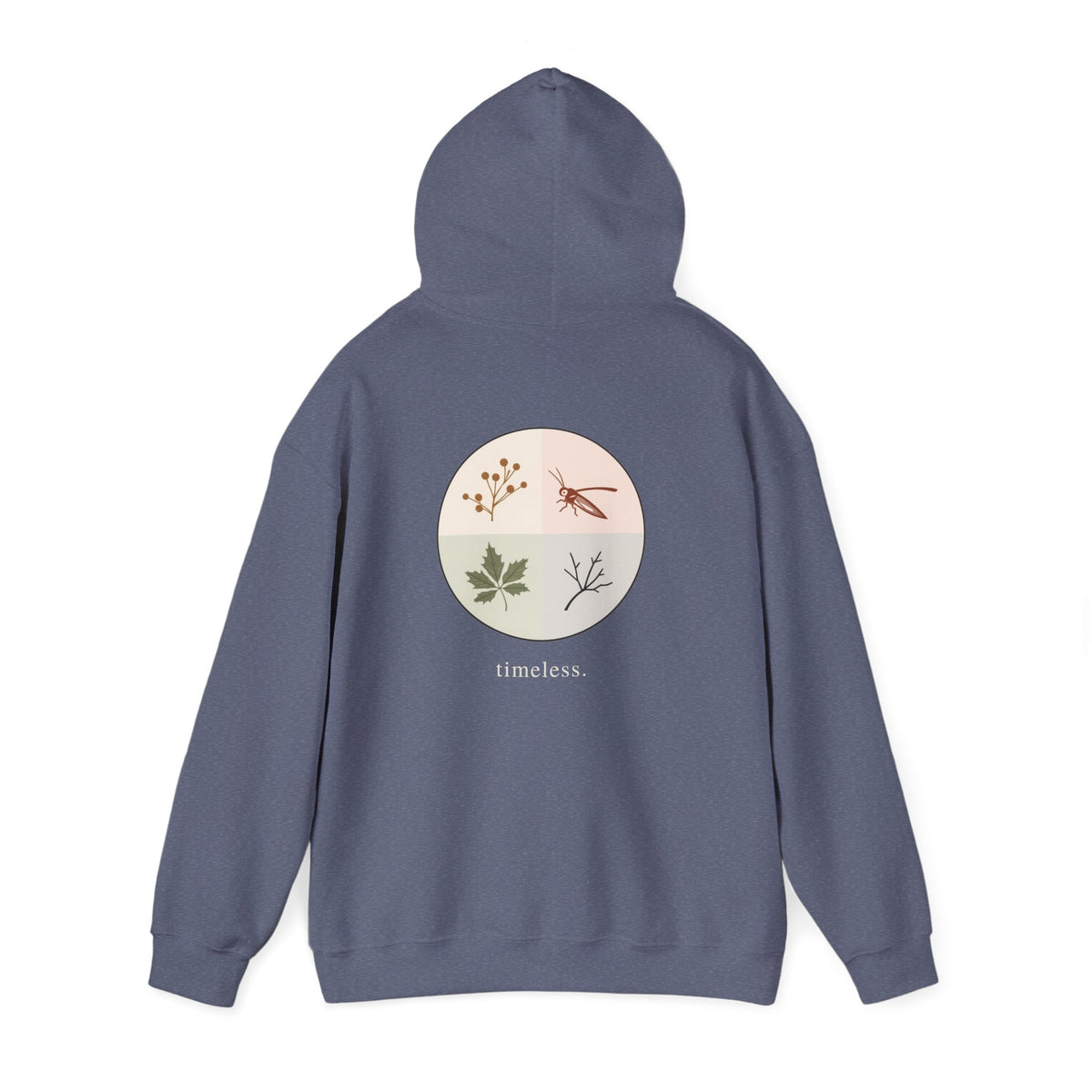 Heather Navy | Timeless Hoodie, back view 2