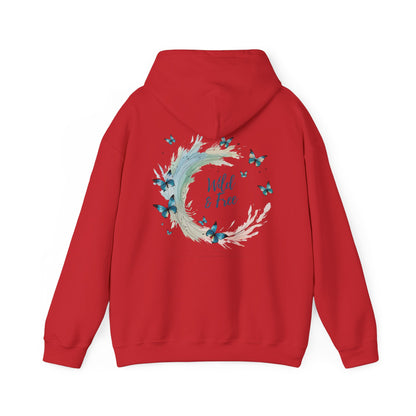 Red | Wild & Free Hoodie, back design view