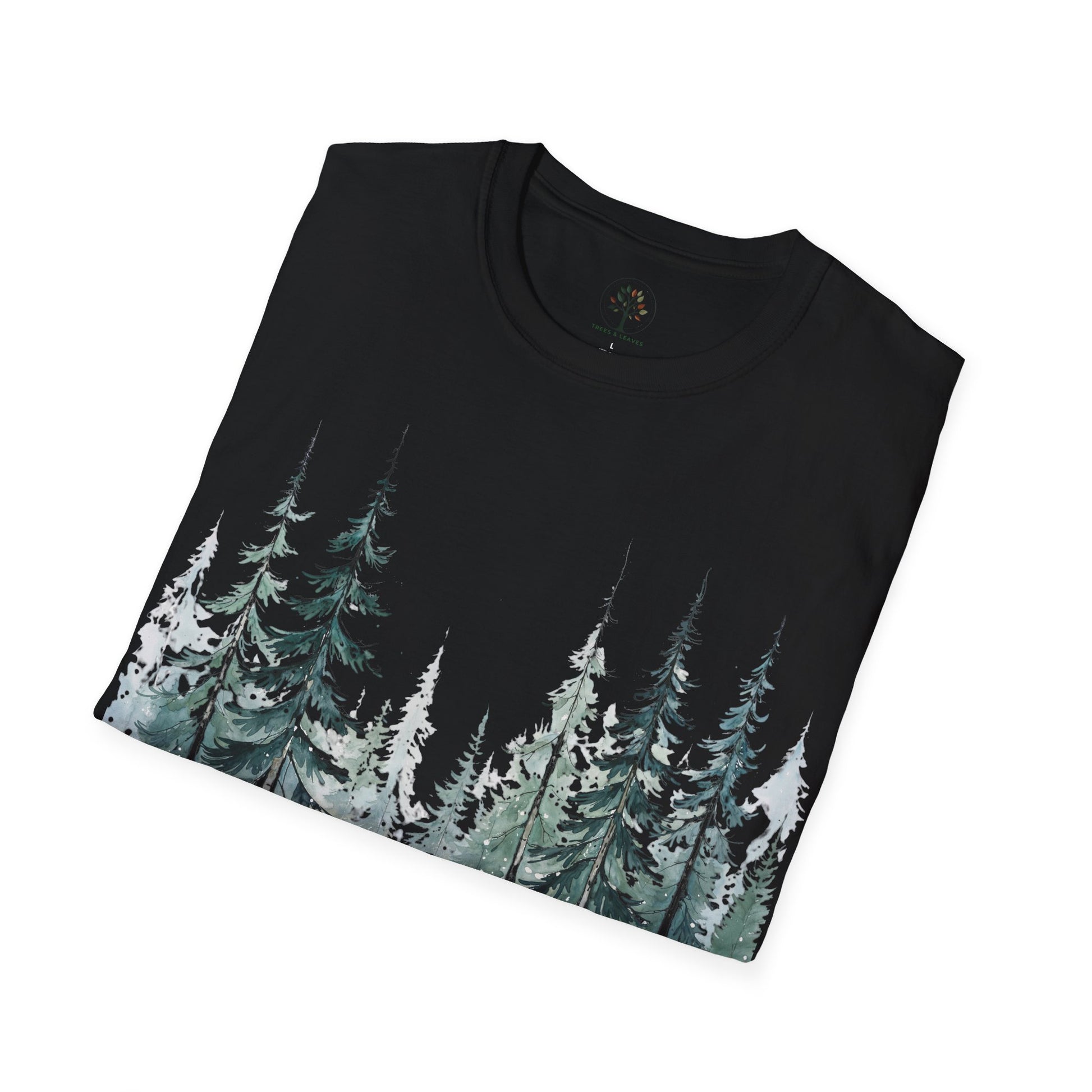 Black | Snowfall Forest, folded view