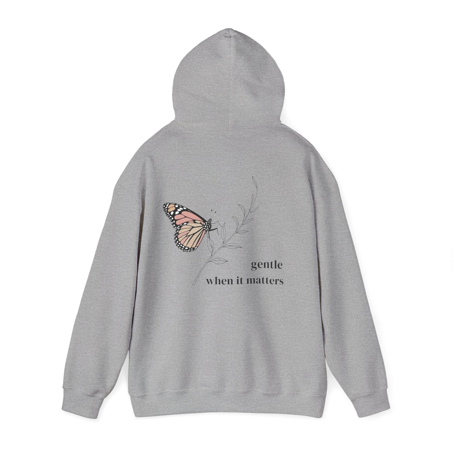 Sport Grey | Gentle When It Matters Hoodie, back view 2
