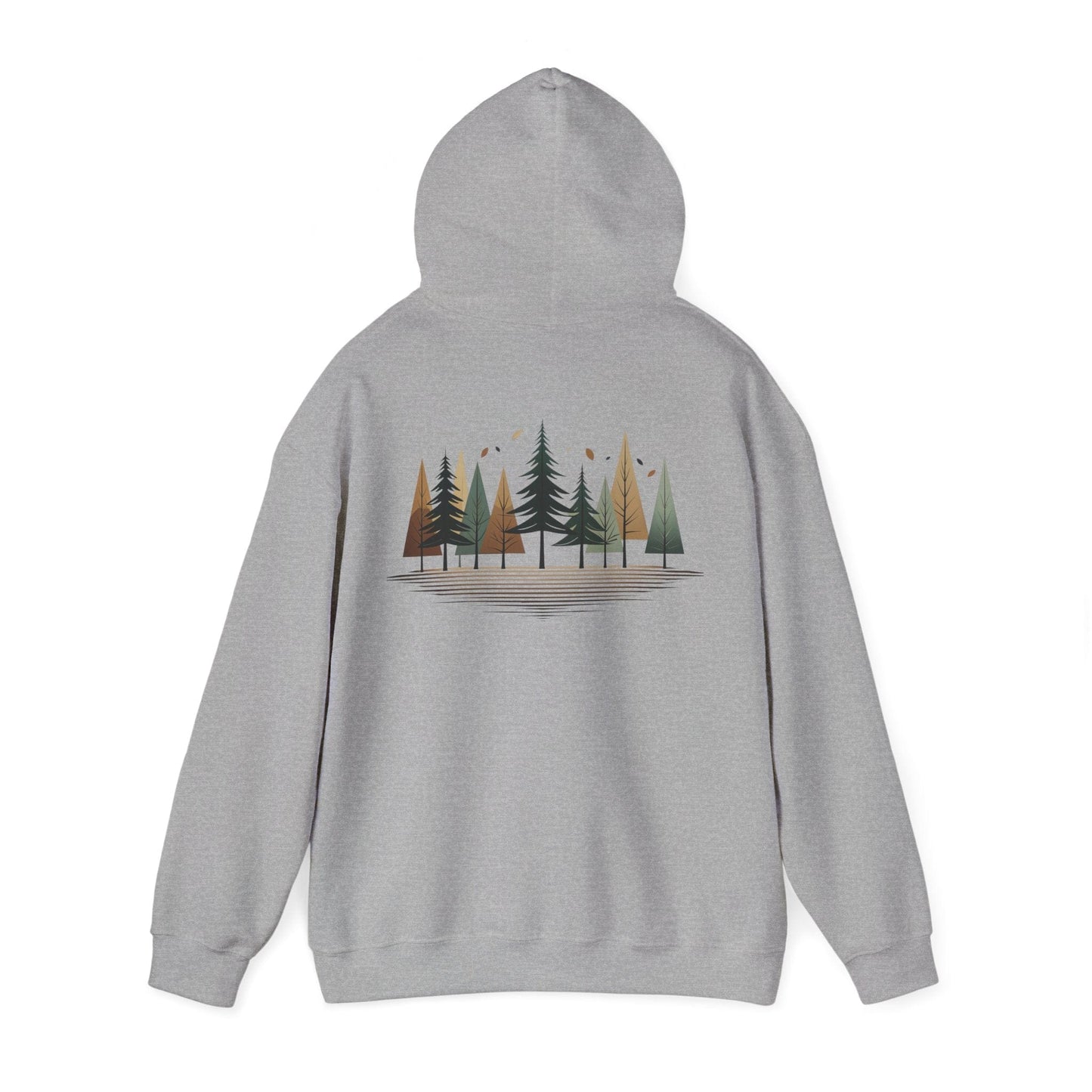 Sport Grey | Forest Rhythm Hoodie, back view 2