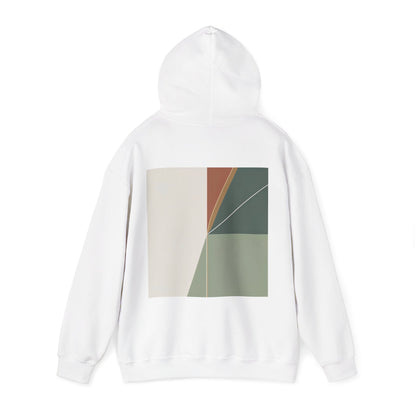 White | Divide Hoodie, back view 2