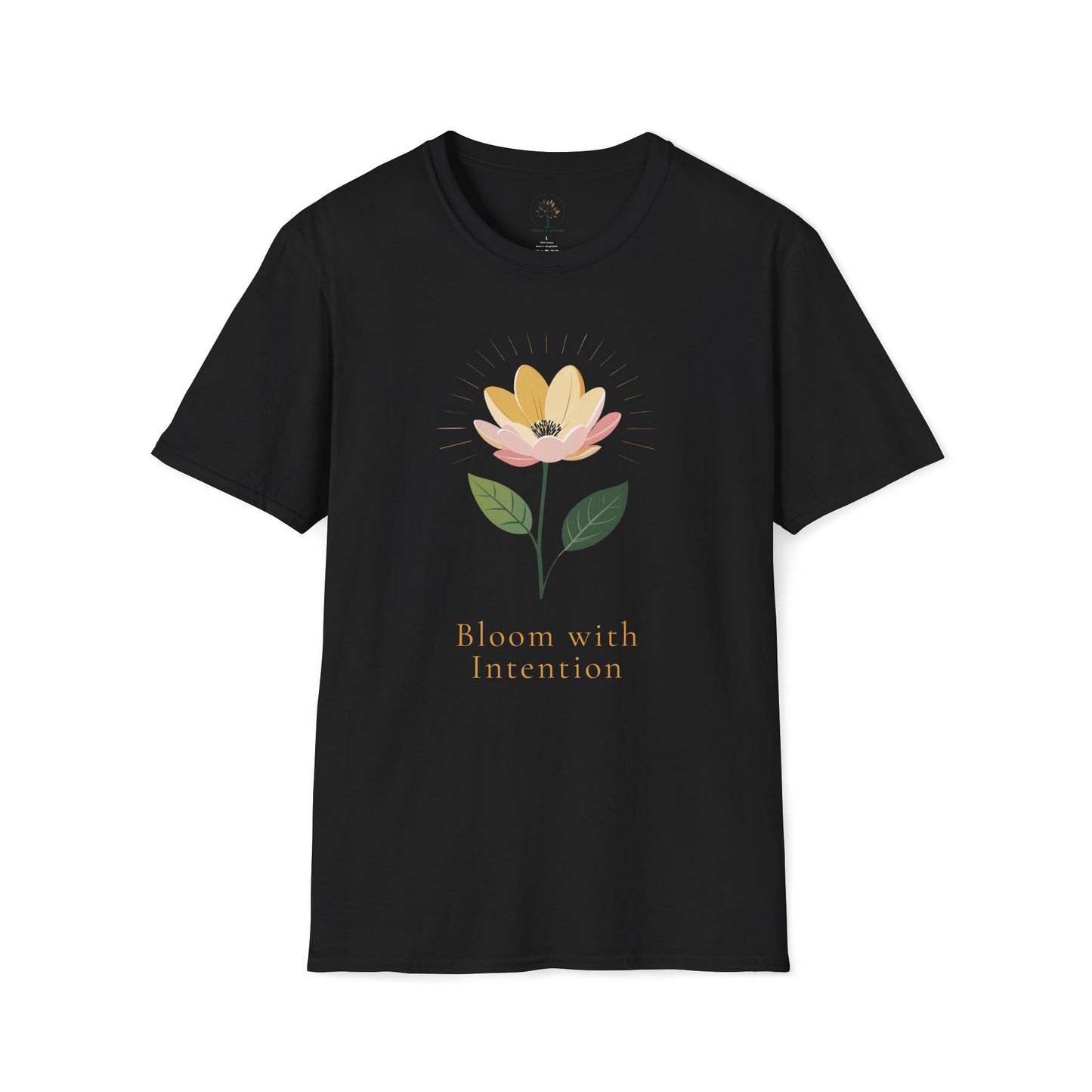 Black | Bloom with Intention, front view