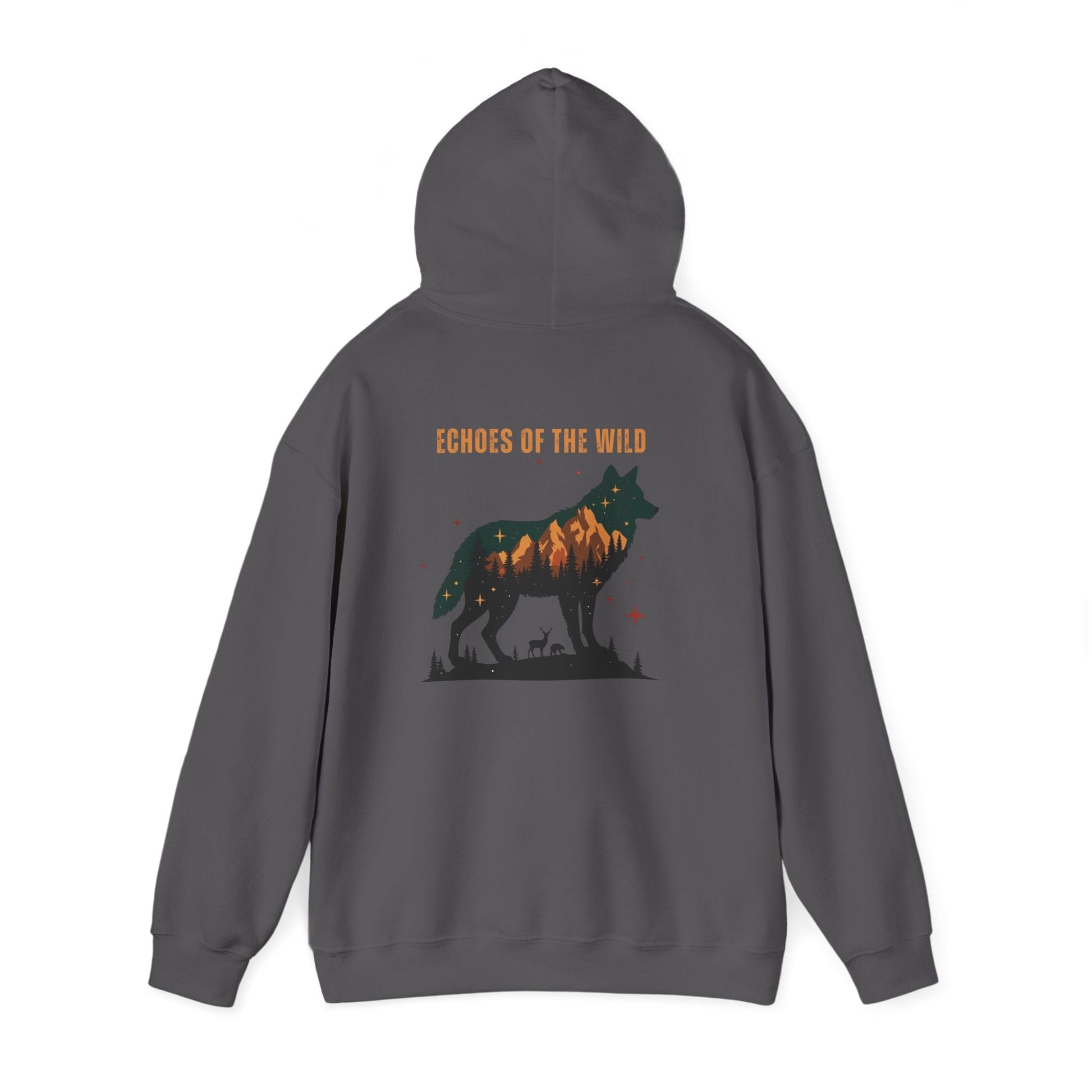 Charcoal | Echoes of the WIld Hoodie, back view 2