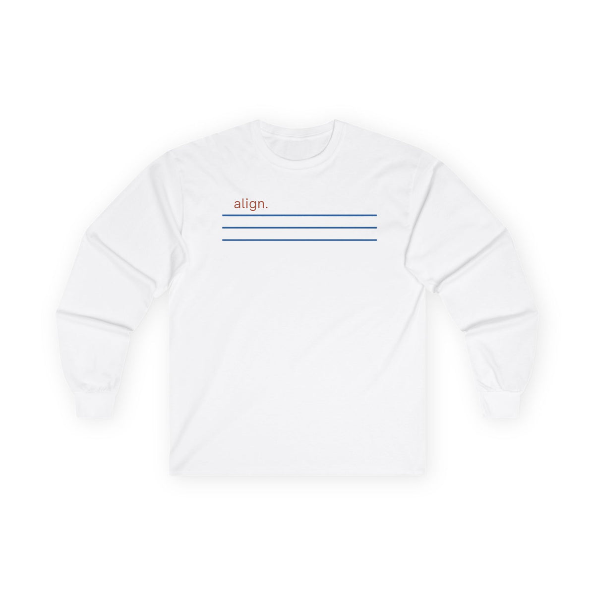 White | Align Long Sleeve Tee, front view