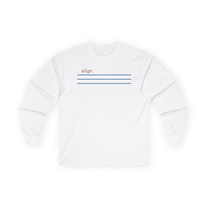 White | Align Long Sleeve Tee, front view