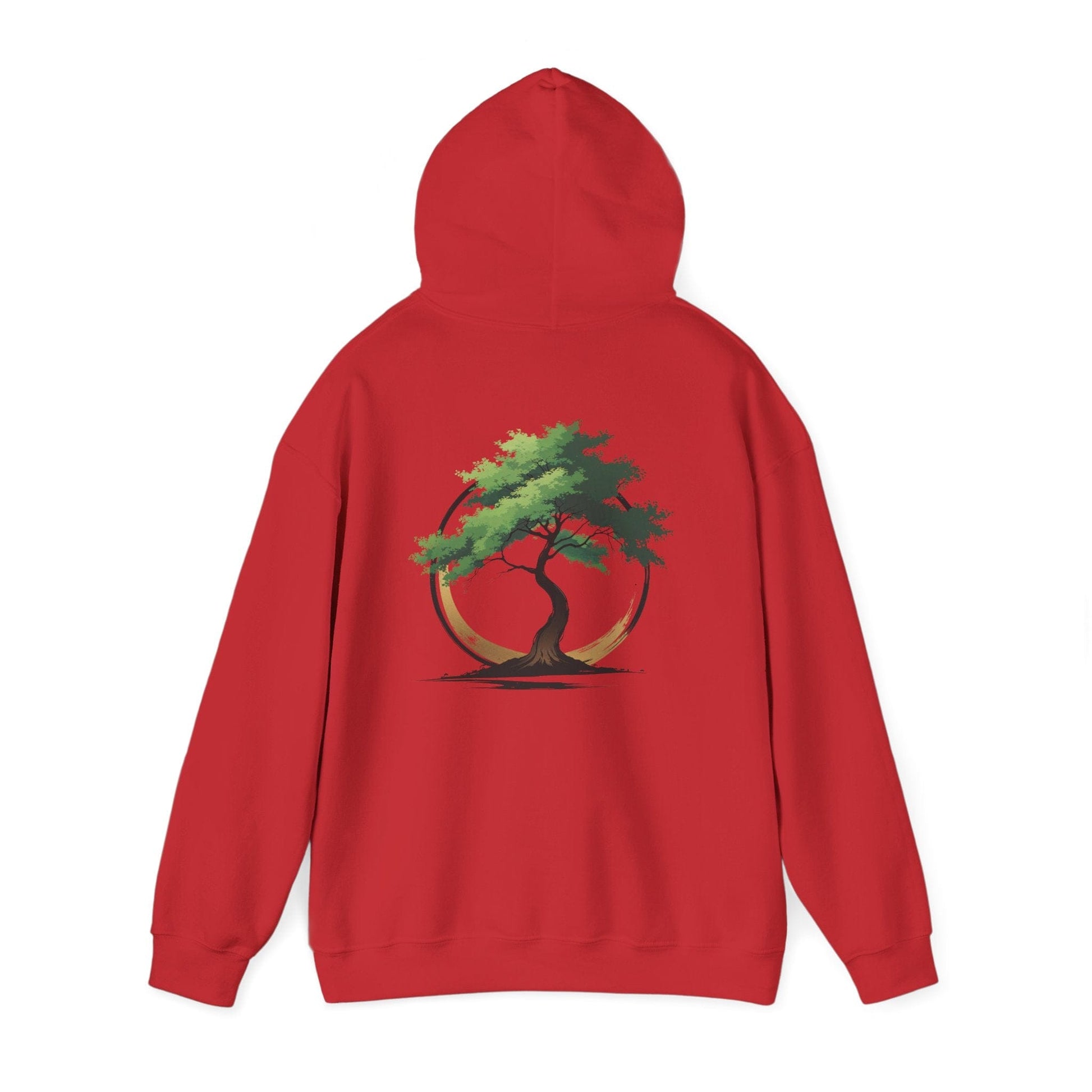 Red | The Zen Tree Hoodie, back view 2