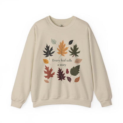 Sand | Every Leaf tells a Story Sweatshirt, front view