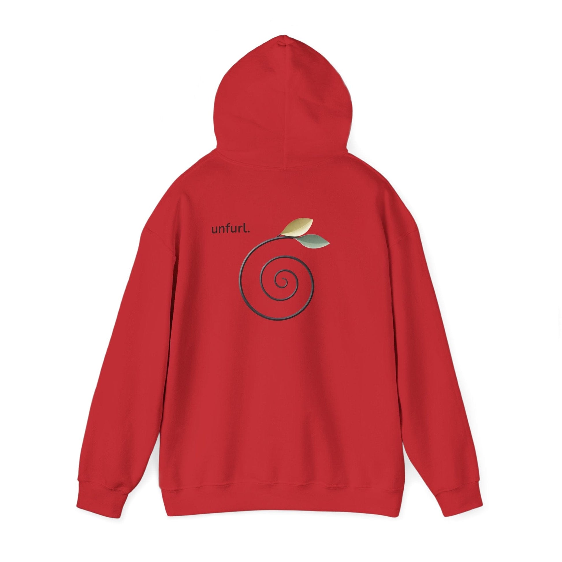 Red | Unfurl Hoodie, back view 2