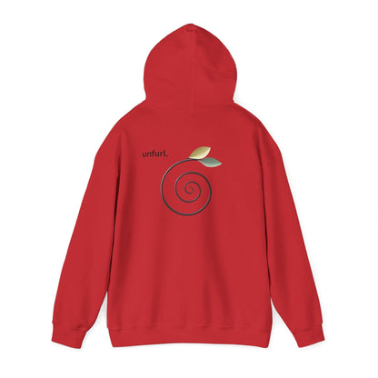 Red | Unfurl Hoodie, back view 2