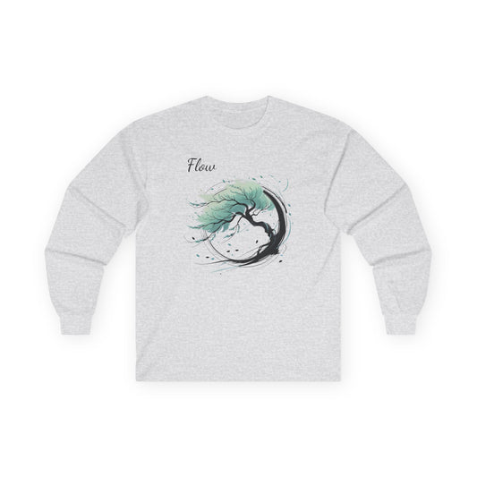 Ash | Flow Long Sleeve Tee, front view
