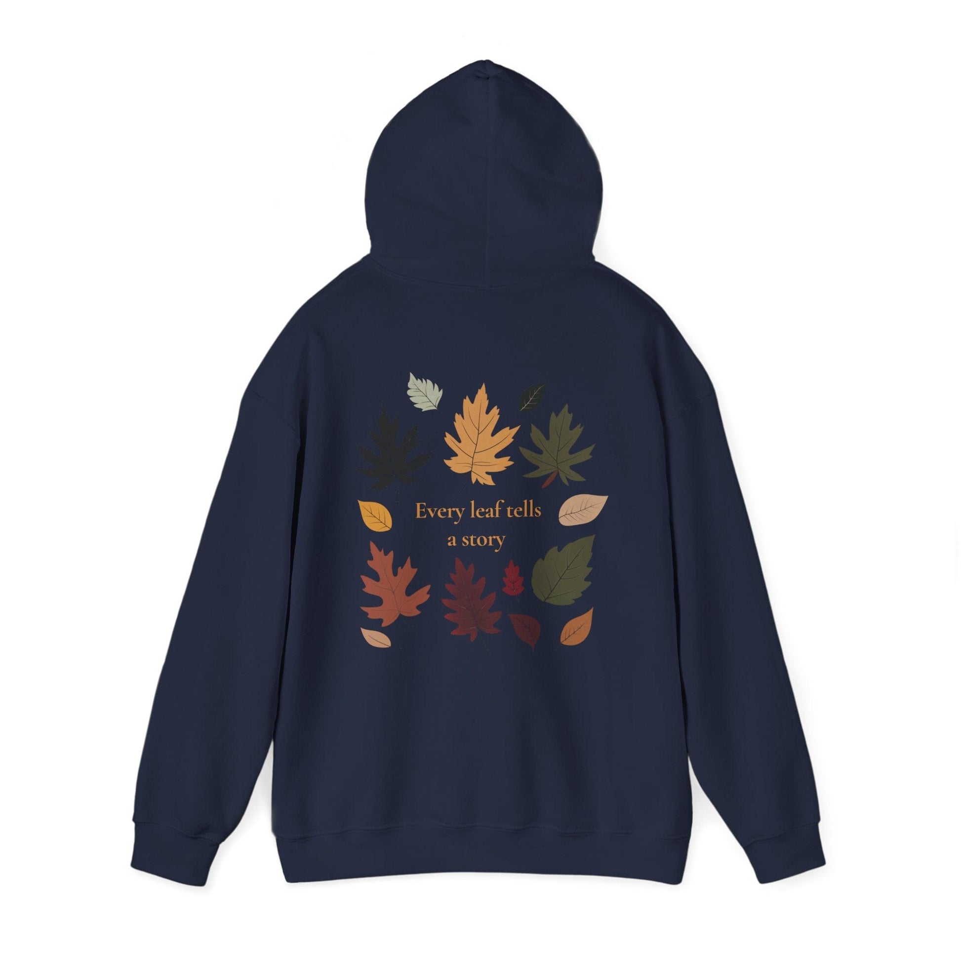 Navy | Every Leaf tells a STORY Hoodie, back view 2