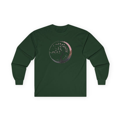 Forest Green | Sakura Silence Long Sleeve Tee, front view