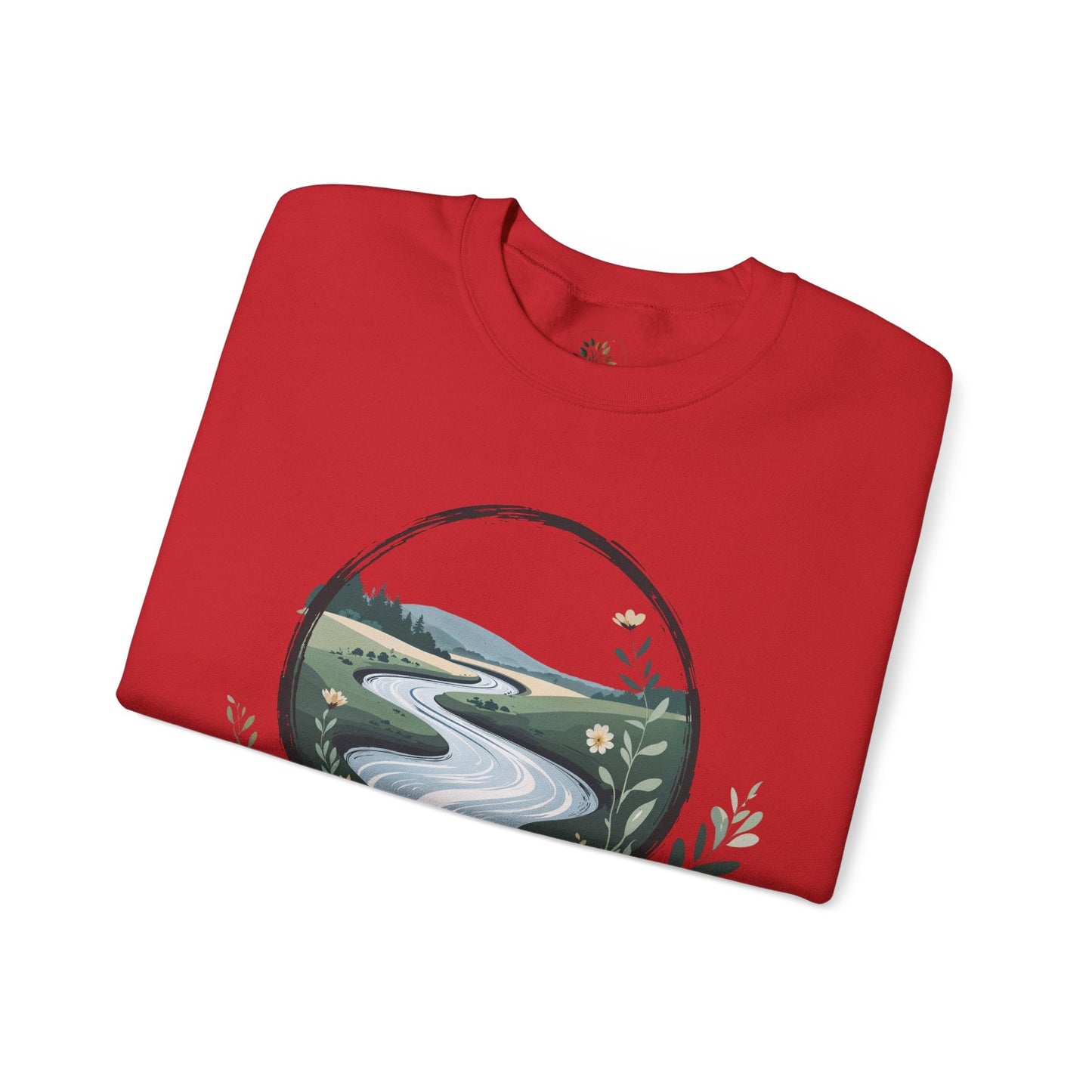 Red | River of Grace Sweatshirt, folded view