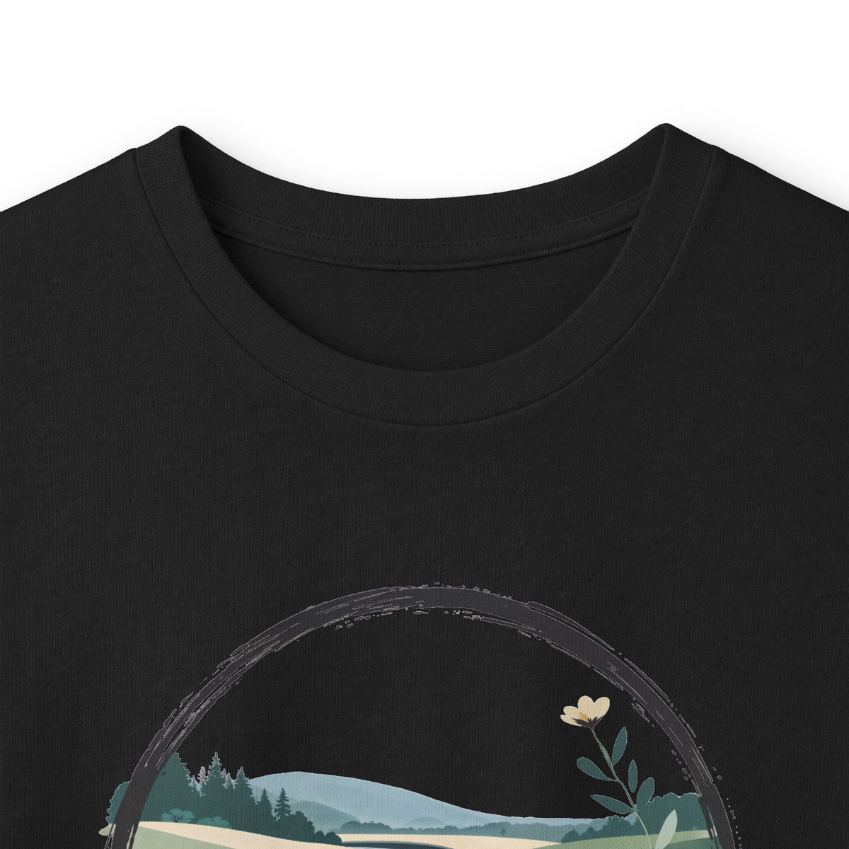 Black | River of Grace Long Sleeve Tee, folded view
